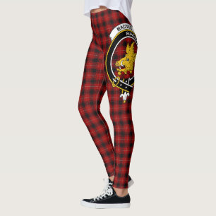 Scotstee Clan MacIver Red Crest Tartan Women Leggings