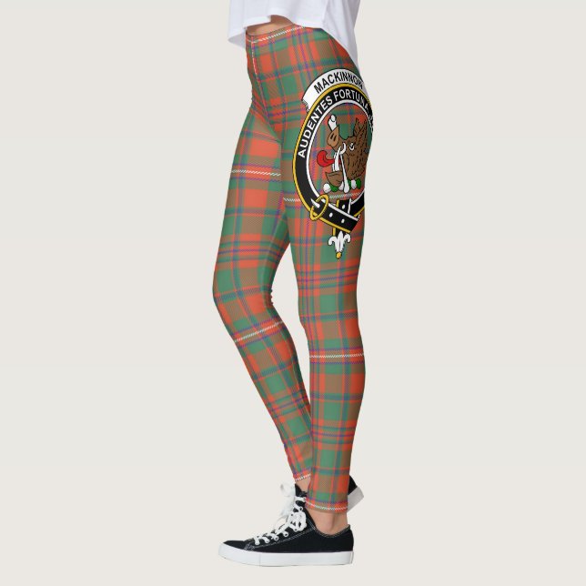 Scotstee Clan MacKinnon Ancient Crest Tartan Women Leggings (Left)