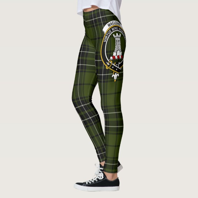 Scotstee Clan MacLean Hunting Crest Tartan Women Leggings (Left)