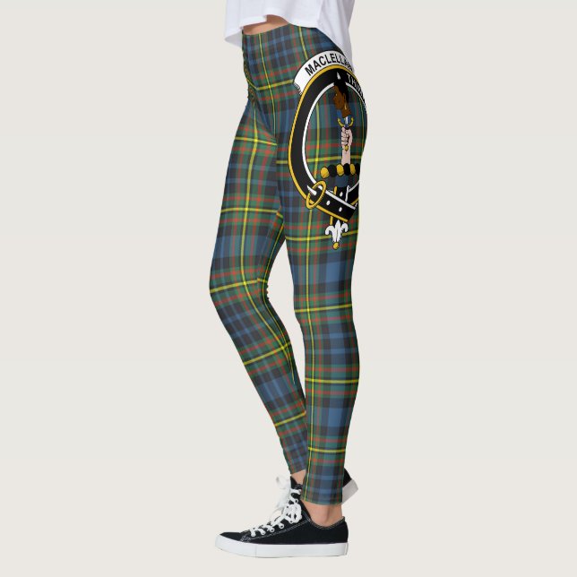 Scotstee Clan MacLellan Crest Tartan Women Legging (Left)