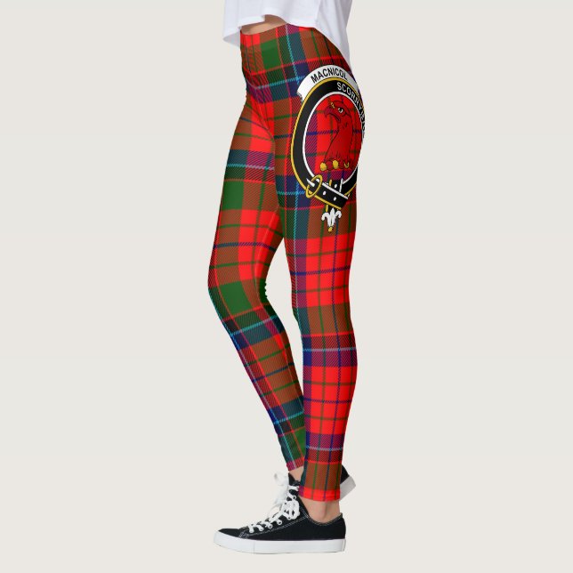 Scotstee Clan MacNicol Crest Tartan Women Leggings (Left)