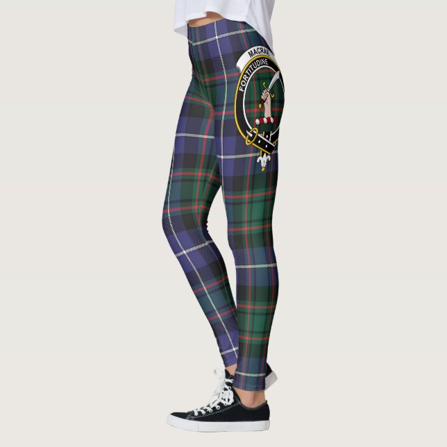 Scotstee Clan MacRae Hunting Modern Crest Tartan Leggings (Left)