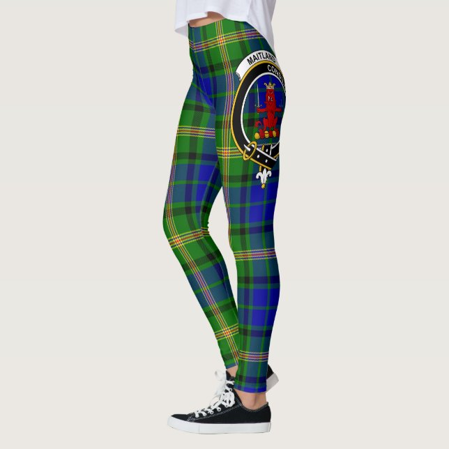 Scotstee Clan MaiTland Crest Tartan Women Leggings (Left)