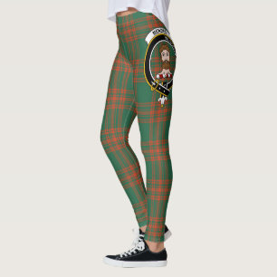 Scotstee Clan Menzies Green Ancient Crest Tartan Leggings