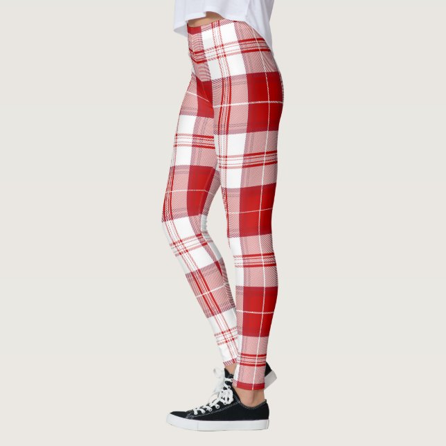 Scotstee Clan MenZies Red Ancient Tartan Women Leggings (Left)