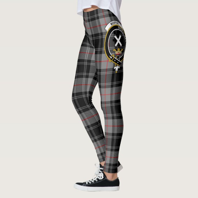 Scotstee Clan Moffat Crest Tartan Women Leggings (Left)
