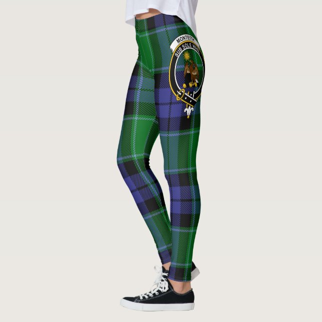 Scotstee Clan Monteith Crest Tartan Women Leggings (Left)