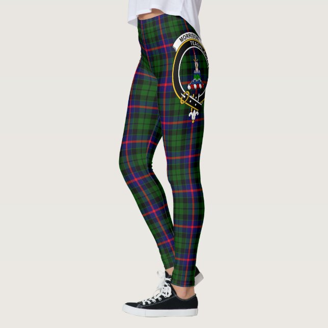 Scotstee Clan Morrison Crest Tartan Women Leggings (Left)