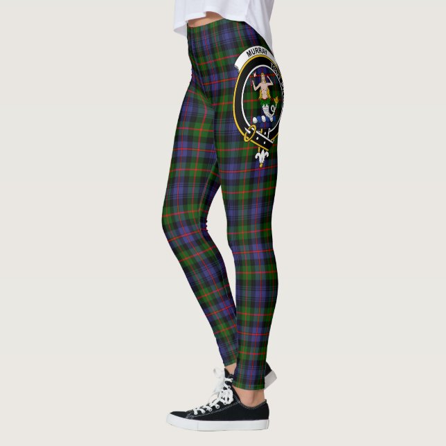 Scotstee Clan Murray of Atholl Modern Crest Tartan Leggings (Left)