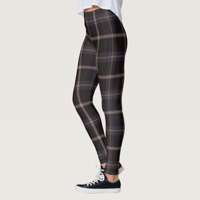 Scotstee Clan Navy Dress Blue Ancient Tartan Women Leggings (Left)