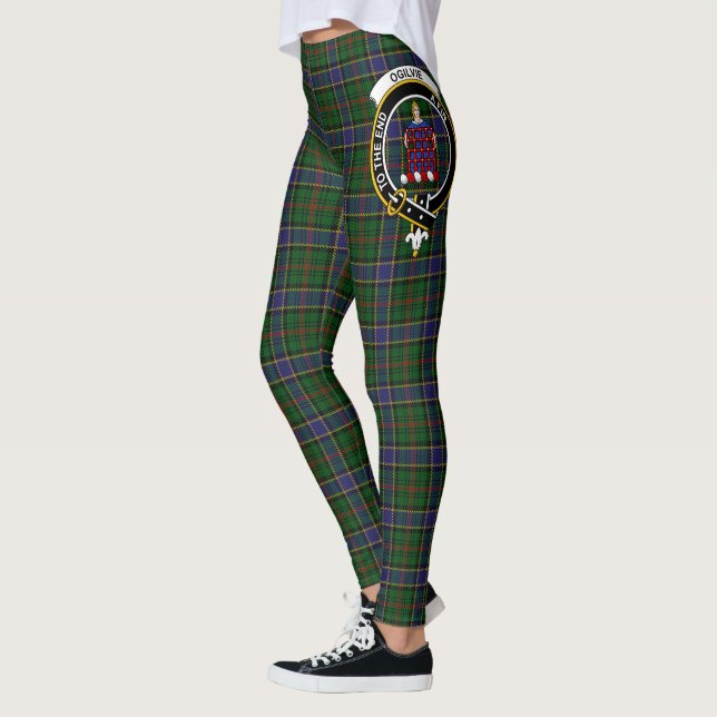 Scotstee Clan Ogilvie Hunting Crest Tartan Women Leggings (Left)