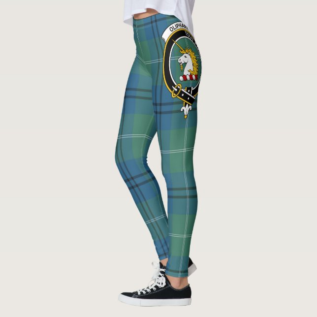 Scotstee Clan Oliphant Ancient Crest Tartan Women  Leggings (Left)