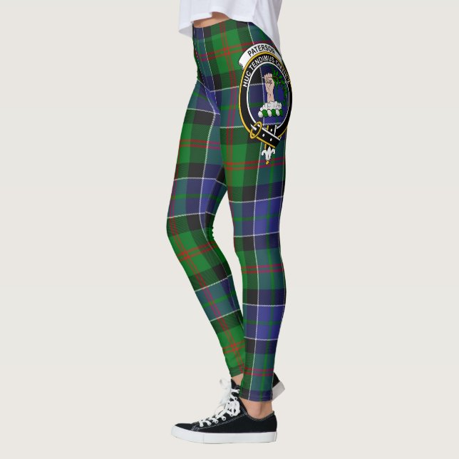 Scotstee Clan Paterson Crest Tartan Women Leggings (Left)
