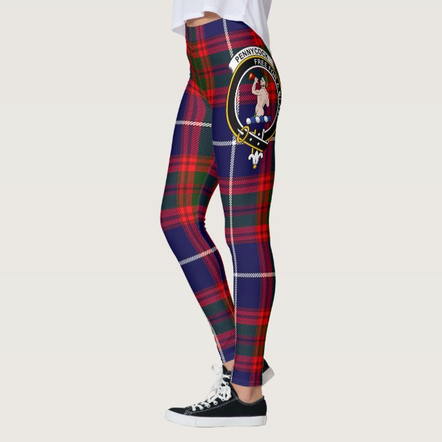 Scotstee Clan Pennycook Crest Tartan Women Legging (Left)