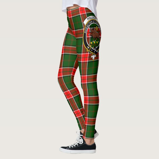 Scotstee Clan Pollock Crest Tartan Women Leggings (Left)