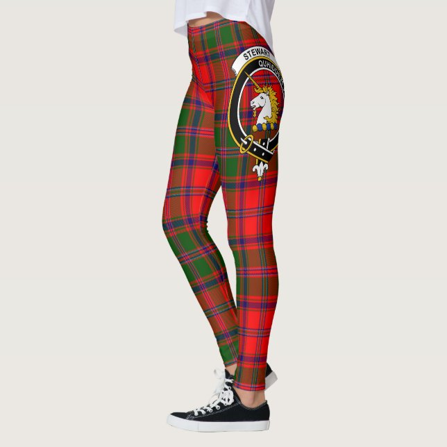 Scotstee Clan Stewart of Appin Crest Tartan Women  Leggings (Left)