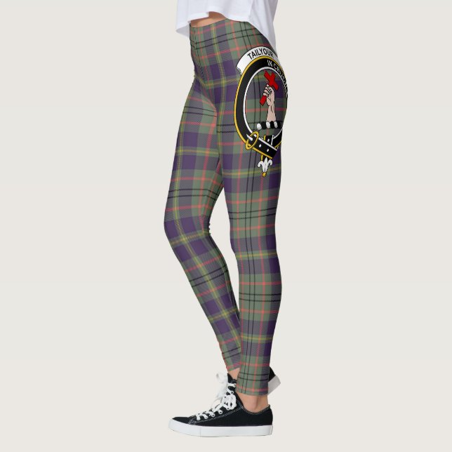 Scotstee Clan Taylor Weathered Crest Tartan Women  Leggings (Left)
