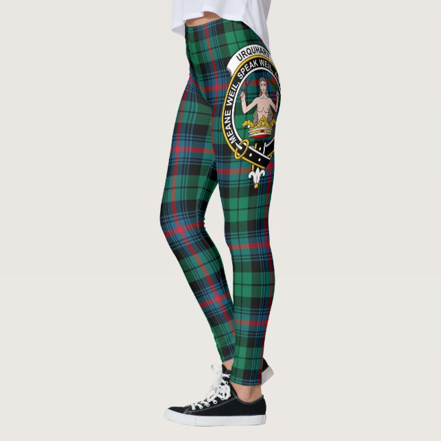 Scotstee Clan Urquhart Broad Red Ancient Crest Leggings (Left)