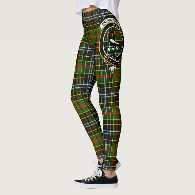 Scotstee Clan Walkinshaw Crest Tartan Women Leggings (Left)