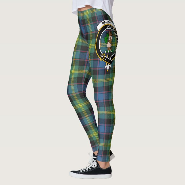Scotstee Clan Watson Ancient Crest Tartan Women Leggings (Left)