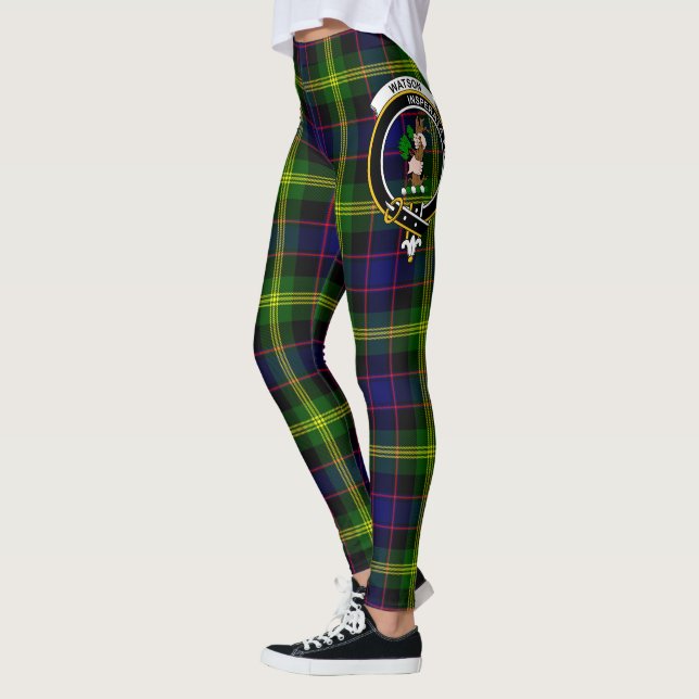 Scotstee Clan Watson Modern Crest Tartan Women Leggings (Left)