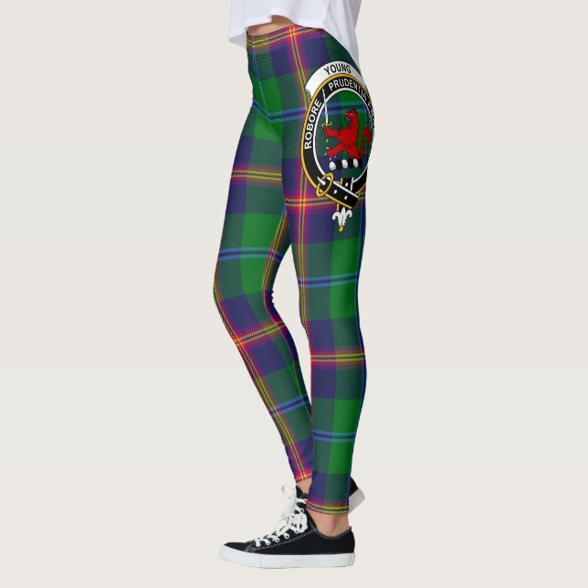 Scotstee Clan Young Crest Tartan Women Leggings (Left)
