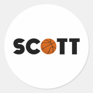 Scott Basketball Classic Round Sticker