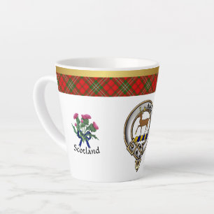 Scott Clan Badge Tartan & Motto Latte Mug