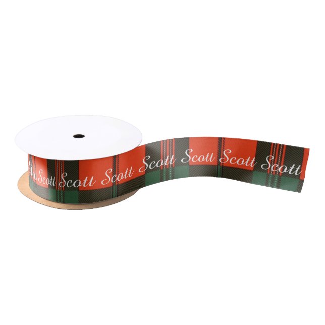 Scott clan Plaid Scottish tartan Satin Ribbon (Spool)