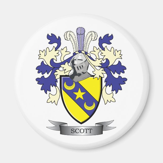 Scott Family Crest Coat of Arms Magnet (Front)
