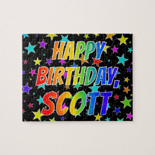 "SCOTT" First Name, Fun "HAPPY BIRTHDAY" Jigsaw Puzzle