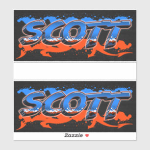 Scott First Name Graffiti Sticker