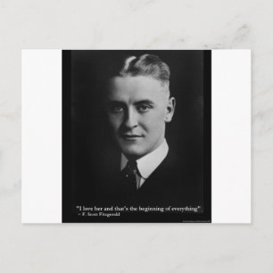 Scott Fitzgerald "Love/Beginning" Quote Gifts Etc Postcard