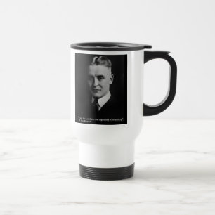 Scott Fitzgerald "Love/Beginning" Quote Travel Mug