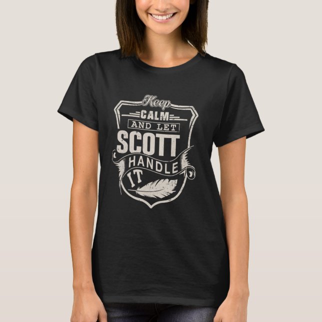 Scott Last Name Shirt Scott Name Birthday (Front)