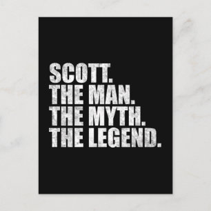 Scott name, Scott The Man The Myth The Legend Postcard