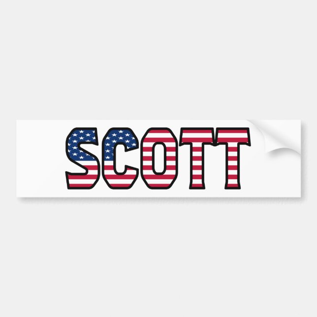 Scott Name Vorname USA Aufkleber Auto Sticker (Front)