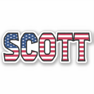 Scott Name Vorname USA Sticker Stickerset