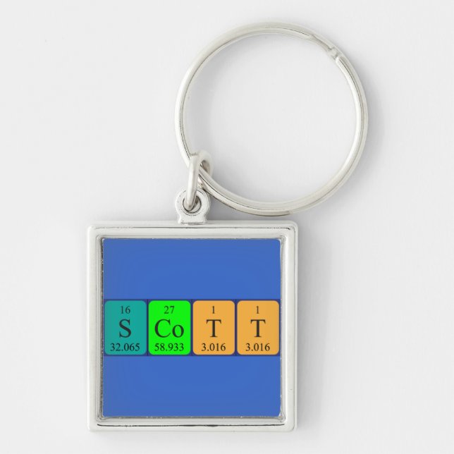 Scott periodic table name keyring (Front)