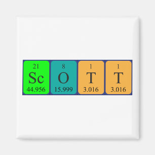 Scott periodic table name magnet