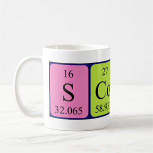 Scott periodic table name mug