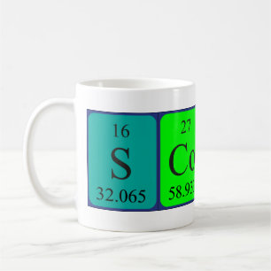 Scott periodic table name mug