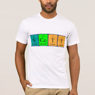 Scott periodic table name shirt