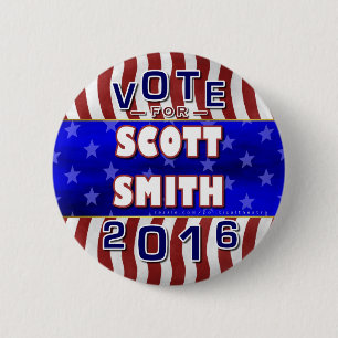Scott Smith President 2016 Election Independant 6 Cm Round Badge