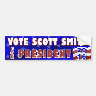 Scott Smith President 2016 Election Independant Bumper Sticker