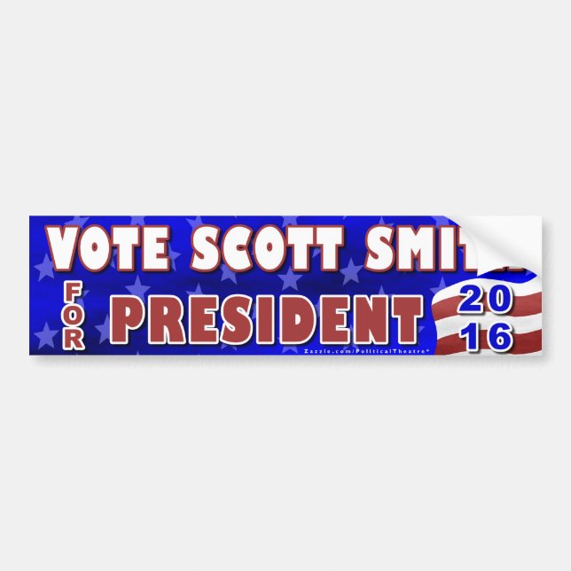 Scott Smith President 2016 Election Independant Bumper Sticker (Front)