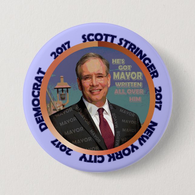 Scott Stringer for NYC Mayor 2017 7.5 Cm Round Badge (Front)