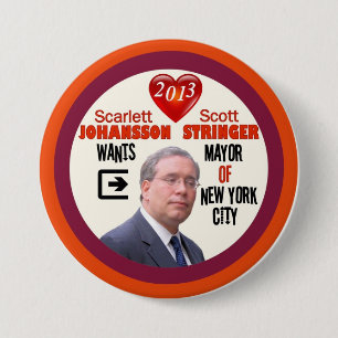 Scott Stringer NYC Mayor 2013 7.5 Cm Round Badge