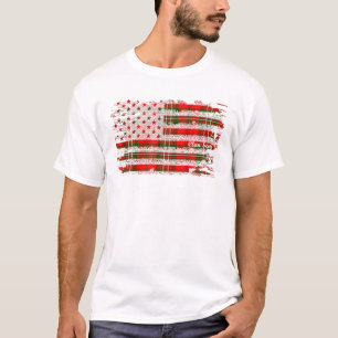 Scott Surname American Flag Scottish Clan Tartan T-Shirt