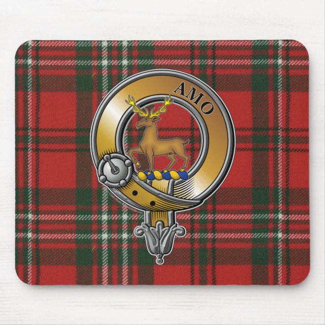 Scott Tartan & Badge Mouse Mat (Front)